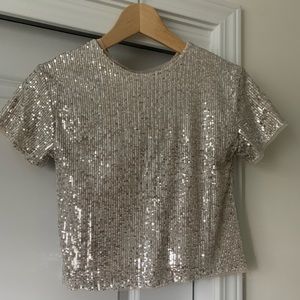 Zara girls sequins top